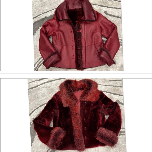 viaveneto Jackets & Blazers - Viaveneto  Lamb  Sherling  reversible, stylish coat🔥